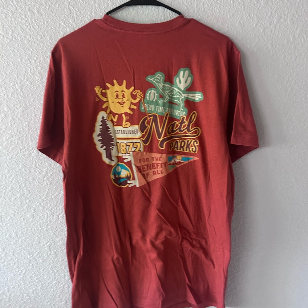 REI Red Short Sleeve National Parks Tee - Picture 2 of 7